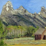 “The Grand Tetons” – 12” X 16” – Oil on canvas