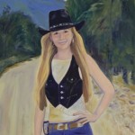 “Ali the Cowgirl” – 34” x 84” – Oil on canvas