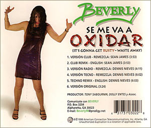 Se Me Va A Oxidar - back cover