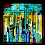 "Deer Hollow” – 66” X 66” – Leaded glass by Beverly Menke